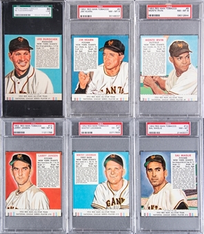 1952 Red Man Tobacco Graded Collection (6 Different) – Including Irvin and Durocher
